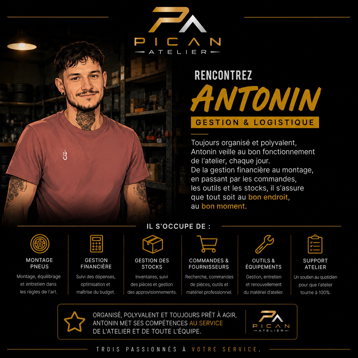 Antonin — gestion et logistique